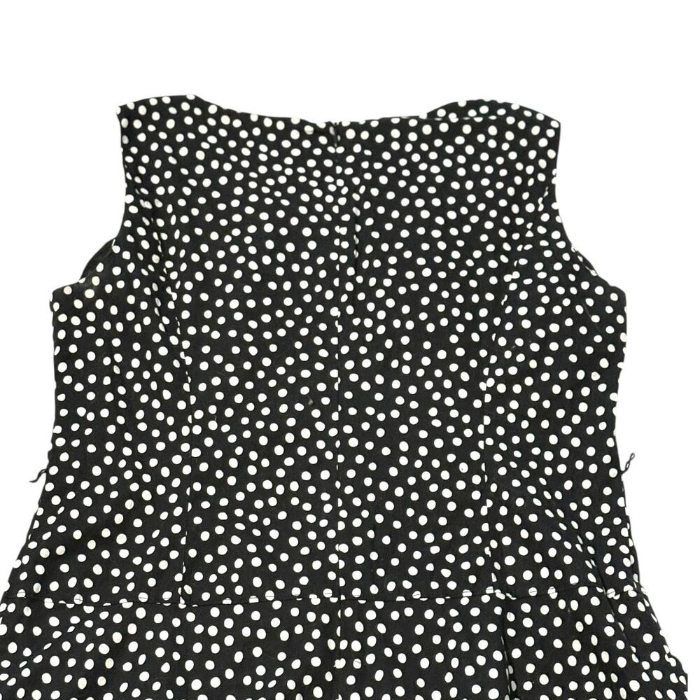Tailored Polka Dot Dress - 14edium Sleeveless Classic Midi Fit & Flare - Picture 13 of 16